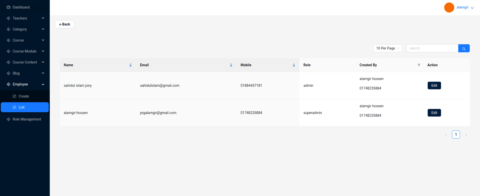 Online Learing Mnanagent System screenshot 1